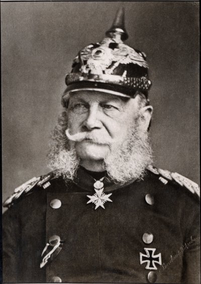 Portrait of William I (1797-1888), German Emperor by French Photographer